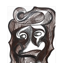CLOWN - charcoal and chalk 90 x 110 cm.